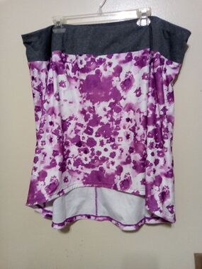 Full Beauty Sport Women's Purple Floral Strapless Skirt 1x(22/24) A-10